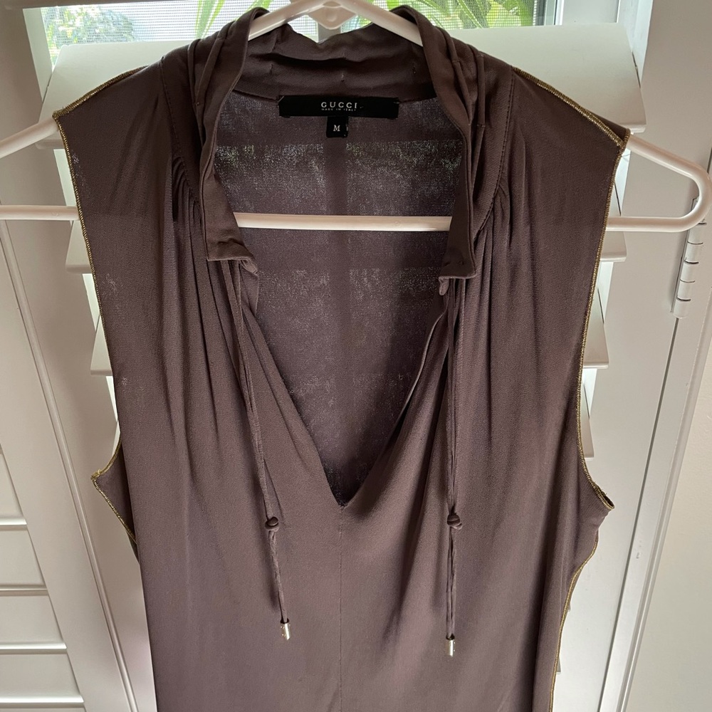 Purple Gucci Low Cut Gucci Top